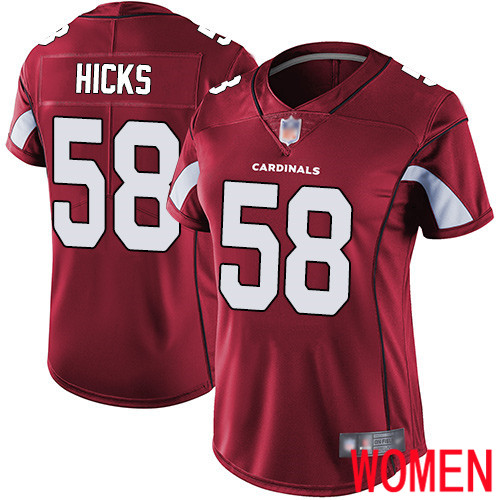 Arizona Cardinals Limited Red Women Jordan Hicks Home Jersey NFL Football #58 Vapor Untouchable->women nfl jersey->Women Jersey